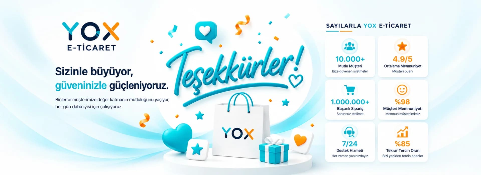 YOX E-Ticaret müşteri memnuniyeti YOX E-Ticaret müşteri memnuniyeti